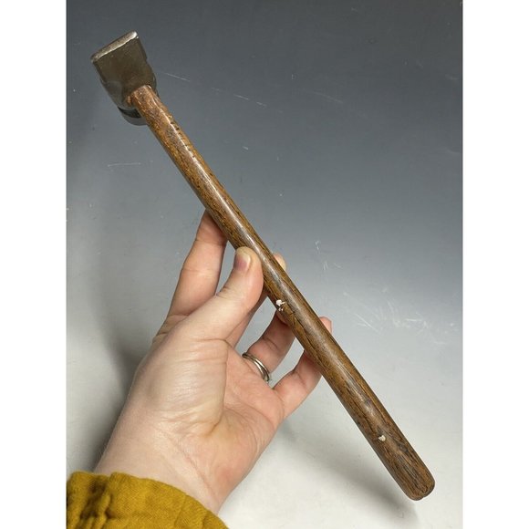 Antique 3.5" HEAD 11" Overall Jeweler Watch Makers Silversmith Hammer Chasing - Picture 4 of 13